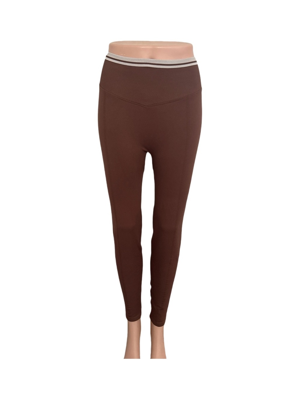PINK Victoria's Secret Brown High-Waist Performance Leggings Athleisure Size M